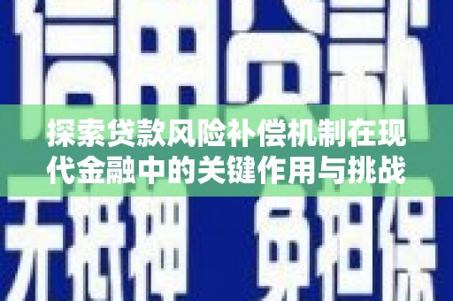 宁明探索贷款风险补偿机制在现代金融中的关键作用与挑战