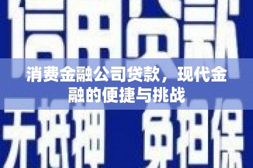 宁明消费金融公司贷款，现代金融的便捷与挑战