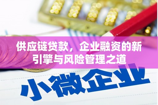 宁明供应链贷款，企业融资的新引擎与风险管理之道