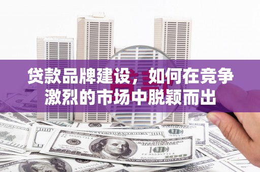 宁明贷款品牌建设，如何在竞争激烈的市场中脱颖而出
