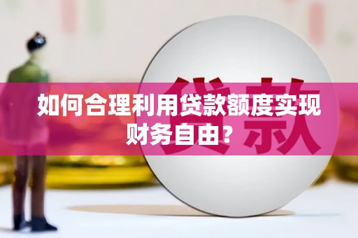 宁明如何合理利用贷款额度实现财务自由？