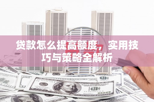 宁明贷款怎么提高额度，实用技巧与策略全解析