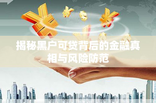 宁明揭秘黑户可贷背后的金融真相与风险防范