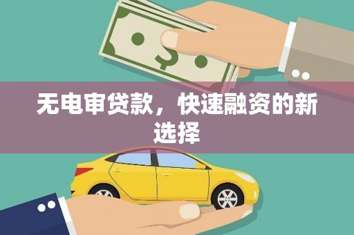 宁明无电审贷款，快速融资的新选择