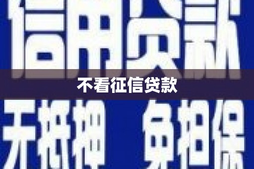 宁明不看征信贷款