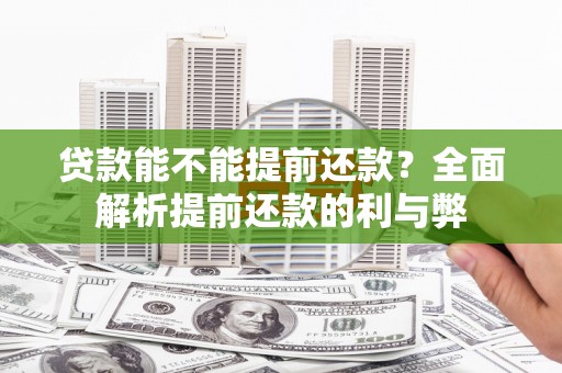 宁明贷款能不能提前还款？全面解析提前还款的利与弊