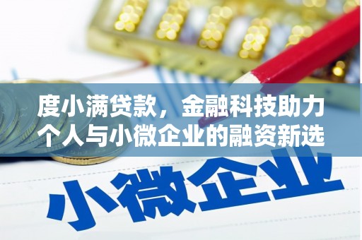 宁明度小满贷款，金融科技助力个人与小微企业的融资新选择