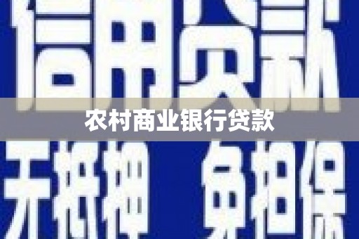 宁明农村商业银行贷款