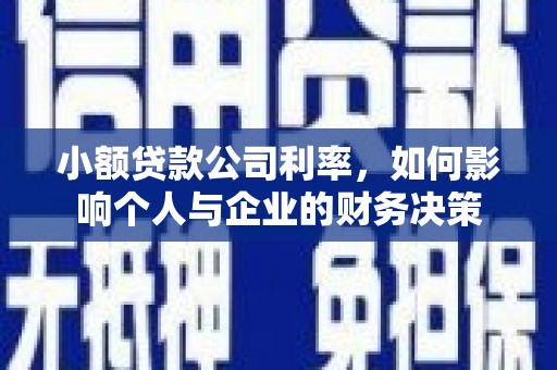 宁明小额贷款公司利率，如何影响个人与企业的财务决策