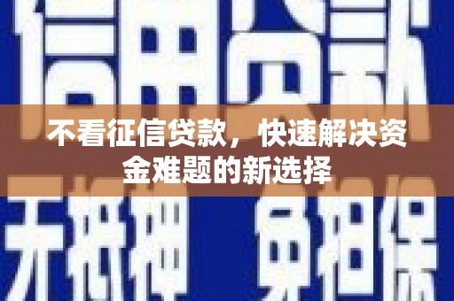宁明不看征信贷款，快速解决资金难题的新选择