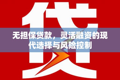 宁明无担保贷款，灵活融资的现代选择与风险控制