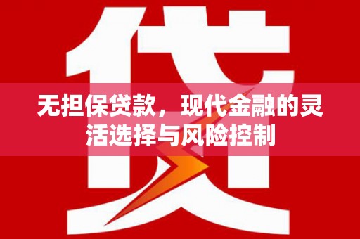 宁明无担保贷款，现代金融的灵活选择与风险控制