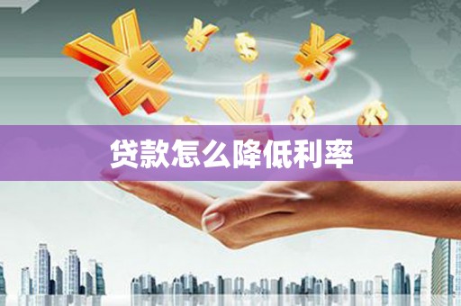 宁明贷款怎么降低利率