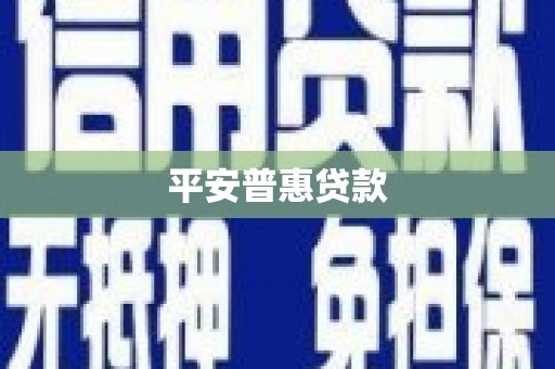 宁明平安普惠贷款