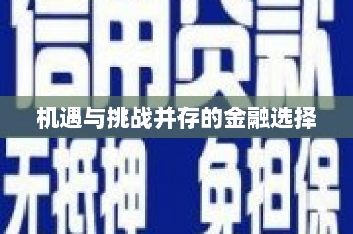 宁明机遇与挑战并存的金融选择