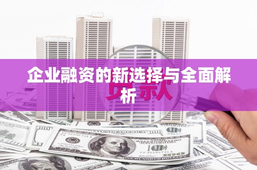宁明企业融资的新选择与全面解析