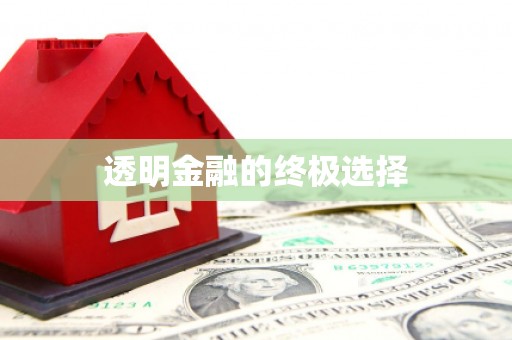 宁明透明金融的终极选择