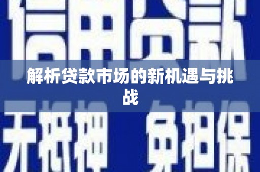 宁明解析贷款市场的新机遇与挑战