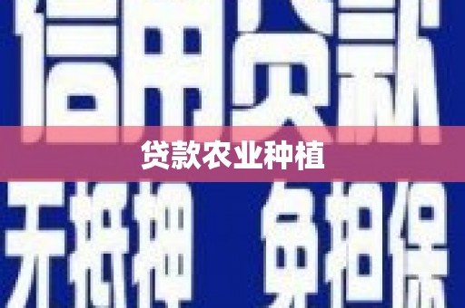 宁明贷款农业种植